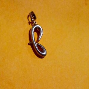 Sterling silver J pendant